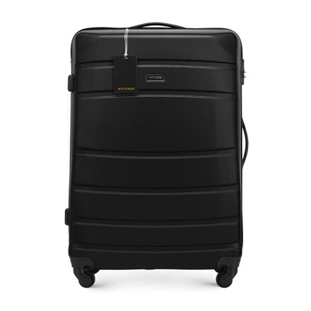 Zestaw: duża walizka z ABS-u z zawieszką czarny 56-3A-653-10Z5