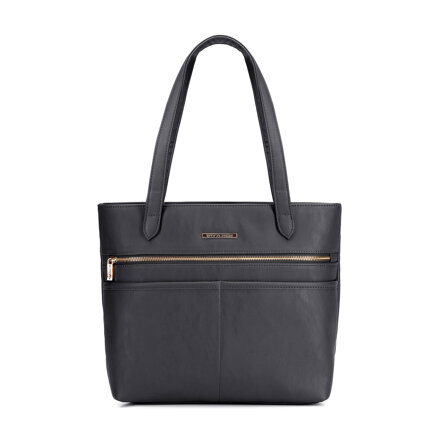 Elegancka damska shopperka miejska czarna 102-4Y-012-1