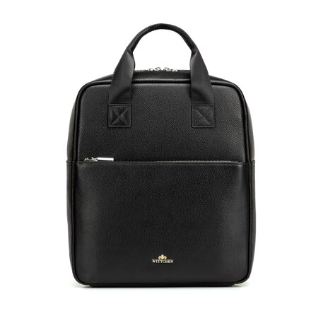 Elegancki plecak damski ze skóry naturalnej na laptopa 15" czarny 103-4E-624-1