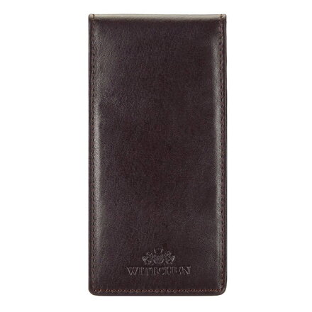 Etui na karty ze skóry naturalnej brązowe 14-2-170-L41