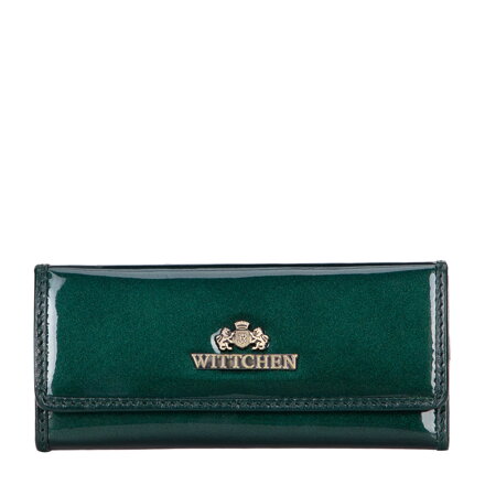 Etui na klucze ze skóry lakierowanej zielone 14-2L-013-00