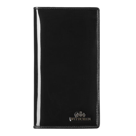 Etui na paszport skórzane lakierowane czarne 14-2L-200-1