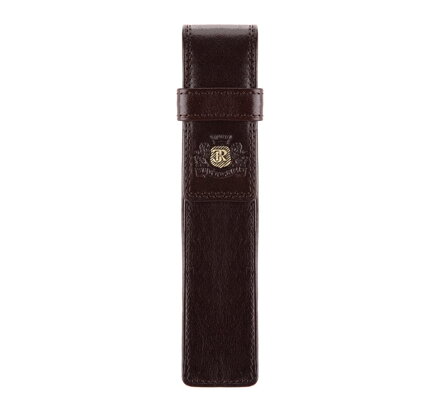 Etui na pióro skórzane wsuwane brązowe 39-2-100-3