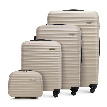 Komplet walizek z ABS-u z żebrowaniem 56-3A-31K-86