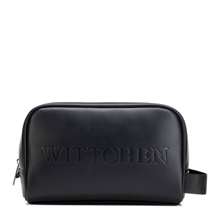 Čierna kozmetická taštička z ekokože s logom 29-3Y-900-1
