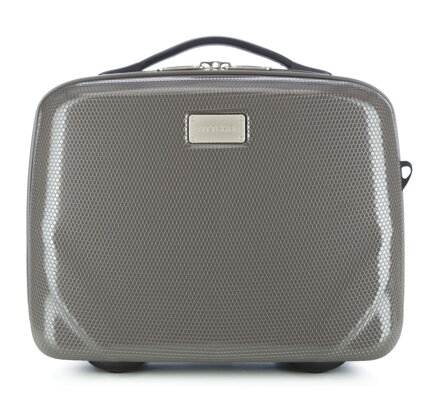 Kosmetyczka podróżna z polikarbonu jednokolorowa szara 56-3P-575-70