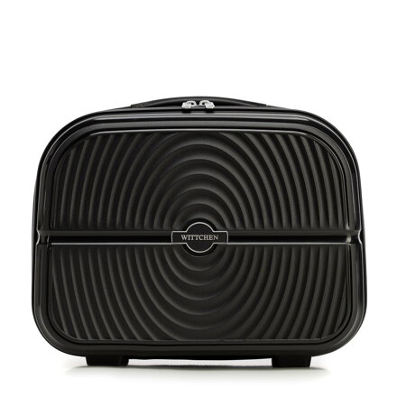 Kosmetyczka z polipropylenu w okręgi czarna 56-3T-304-10