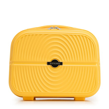 Kosmetyczka z polipropylenu w okręgi żółta 56-3T-304-50