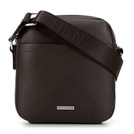 Pánska crossbody taška s nastaviteľným pásom hnedá 29-4P-006-4