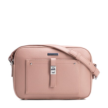 Dámska crossbody kabelka zo syntetickej kože ružová 29-4Y-001-B55