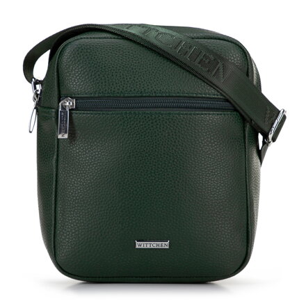 Malá crossbody taška z ekokože zelená 100-4P-012-Z