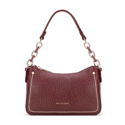 Mała torebka bagietka z ekoskóry bordowa 101-4Y-708-3