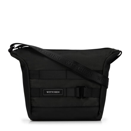 Pánska crossbody taška s predným pásom malá čierna 56-3S-803-10