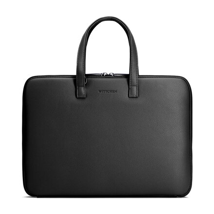 Pánska taška na notebook 14” z ekokože čierna 102-3P-922-1