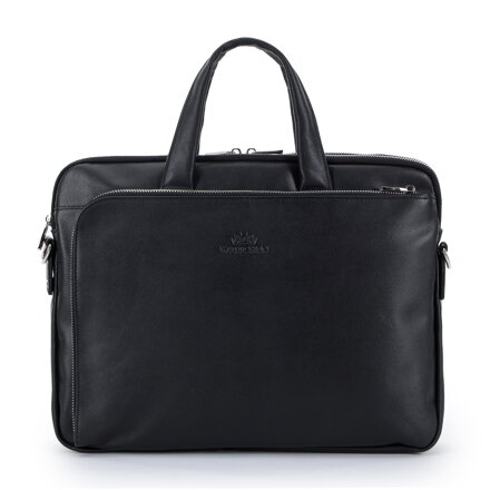 Męska torba na laptopa 15,6” skórzana z pionowymi paskami 95-3U-037-1H