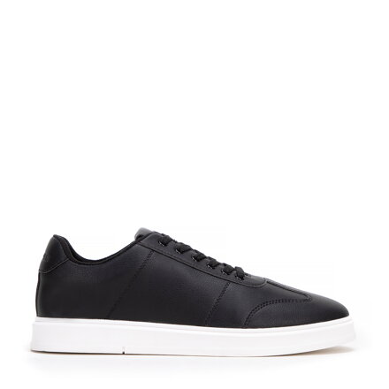 Męskie sneakersy z ekoskóry klasyczne czarne 99-M-713-1