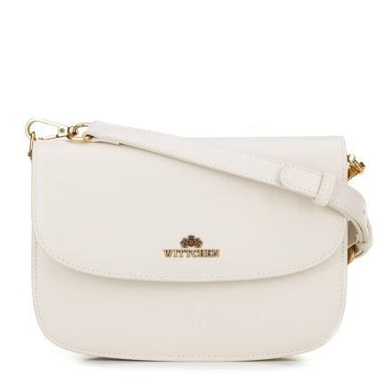 Dámska crossbody z pravej kože krémová 100-4E-214-0