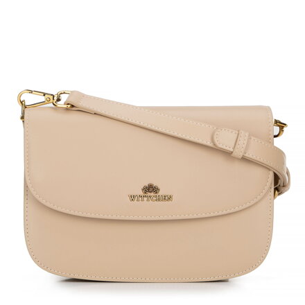 Dámska crossbody z pravej kože béžová 100-4E-214-9