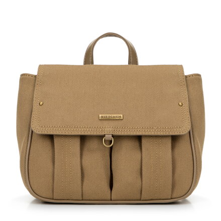 Miniplecak damski z klapą khaki 100-4Y-441-Z