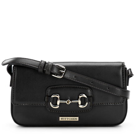 Minitorebka bagietka z ozdobną klamrą na klapie czarna 97-4Y-761-1