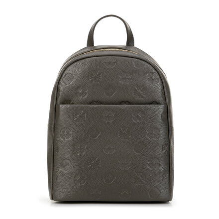 Dámsky kožený batoh s monogramom taupe 99-4E-614-9