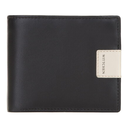 Portfel skórzany z naszywką z logo średni 26-1-119-19