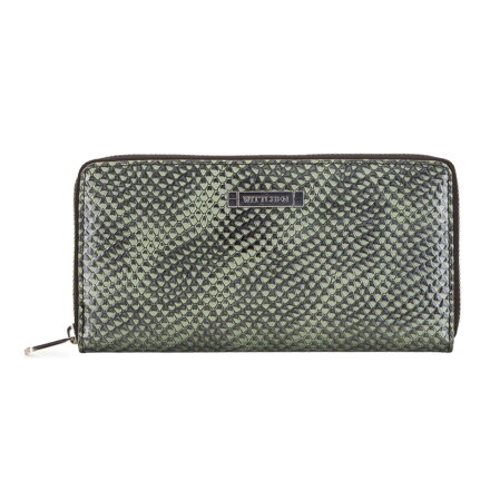 Damski portfel ze skóry lizard na suwak 26-1-416-1