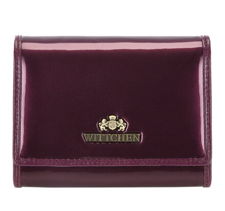 Damski portfel ze skóry lakierowany średni 25-1-070-F