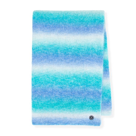 Szalik damski w stylu ombre biało - niebieski 101-7F-201-7