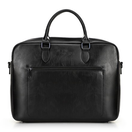 Pánska taška na notebook 16” z imitácie kože čierna 100-3P-910-1