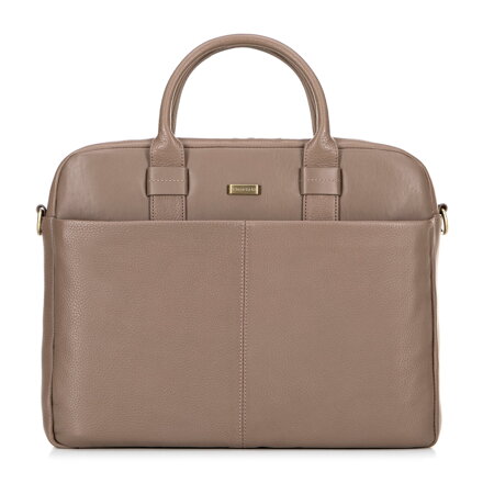Kožená taška na notebook 16” taupe 100-3U-809-9