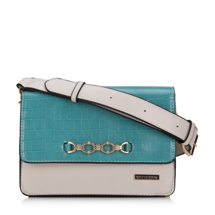 Torebka crossbody z metalową ozdobą 94-4Y-717-7