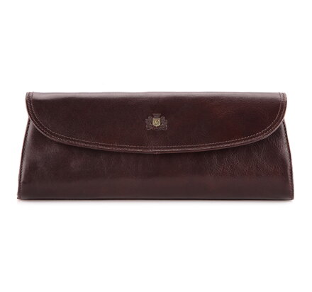 Kopertówka skórzana vintage brązowa 39-4-514-3