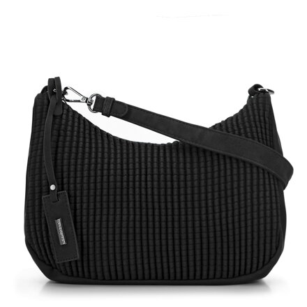 Dámska bageta s geometrickým vzorom čierna 99-4Y-702-1