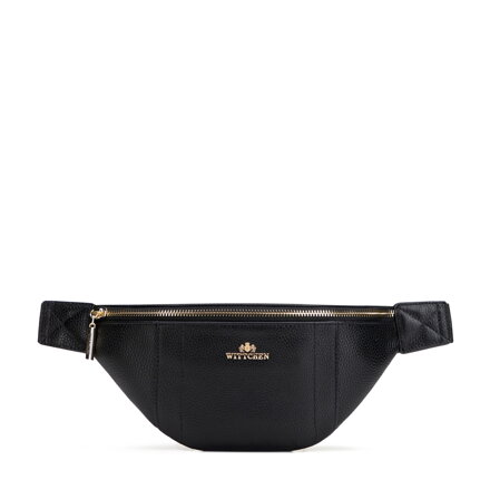 Torebka nerka ze skóry naturalnej czarna 102-3E-625-1