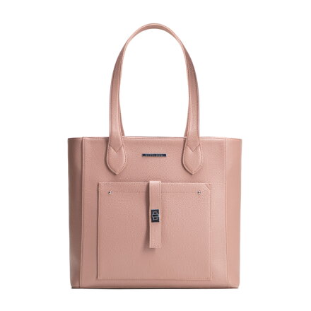 Dámska nákupná kabelka zo syntetickej kože ružová 29-4Y-002-B55