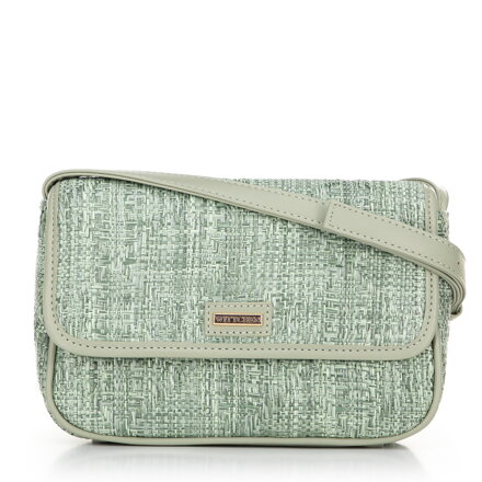 Pleciona crossbody z klapą mała zielona 100-4Y-432-Z
