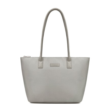 Torebka damska shopper na ramię z zamkiem szara 102-4Y-401-8