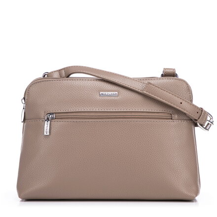 Damska crossbody dwukomorowa z ekoskóry beżowa 99-4Y-610-9