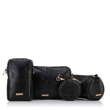 Zestaw torebek crossbody z ekoskóry czarny 100-4Y-420-1