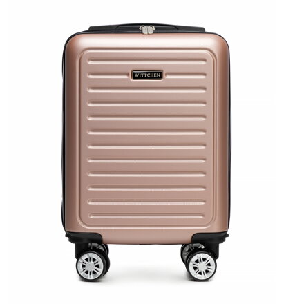 Walizka kabinowa z ABS-u z odpinanymi kółkami szampańska 56-3A-111-86