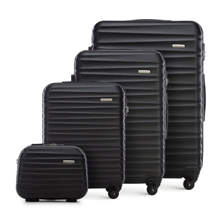 Komplet walizek z ABS-u z żebrowaniem 56-3A-31K-11