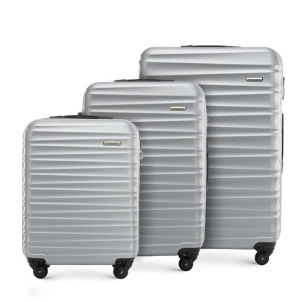 Zestaw walizek z ABS-u z żebrowaniem 56-3A-31S-01