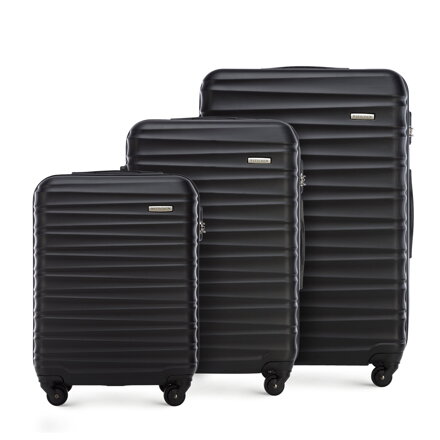 Zestaw walizek z ABS-u z żebrowaniem 56-3A-31S-11