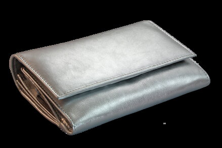 Stříbrná dámská psaníčková kožená peněženka s klopnou 511-2120-27