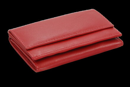 Červená dámska kožená mini peňaženka 511-4392A-31