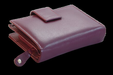 Fialová dámská kožená peněženka se zápinkou 511-5937-76