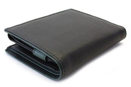 Čiernozelená pánska kožená peňaženka s vnútornou zápinkou 514-8140-60/58