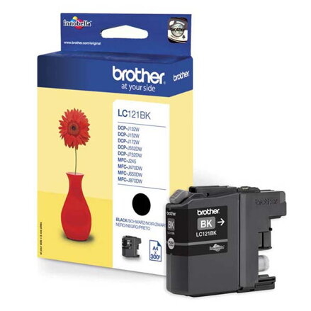 Brother originál ink LC-121BK, black, 300str., Brother DCP-J552DW,  MFC-J470DW, čierna