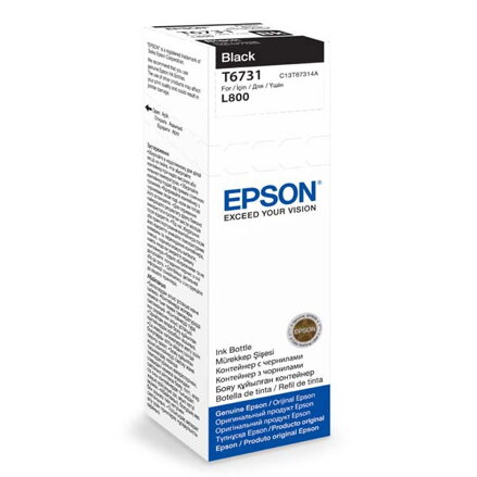 Epson originál ink C13T67314A, black, 70ml, Epson L800, čierna